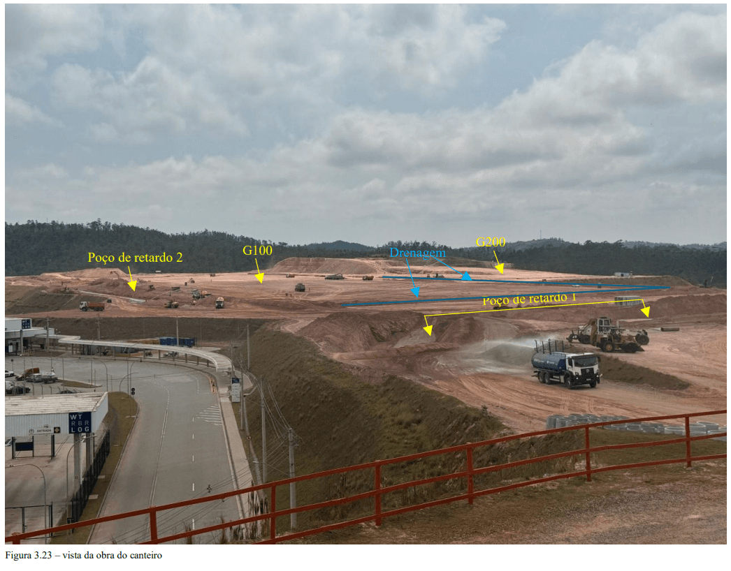 Poço de retardo 2: fase de concretagem e instalação de manilhas.